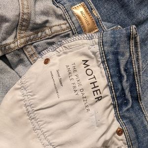 Mother The Pixie Dazzler Ankle Fray Jean size 28